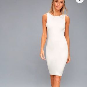 Lulus Like a Lady White Backless Midi Dress